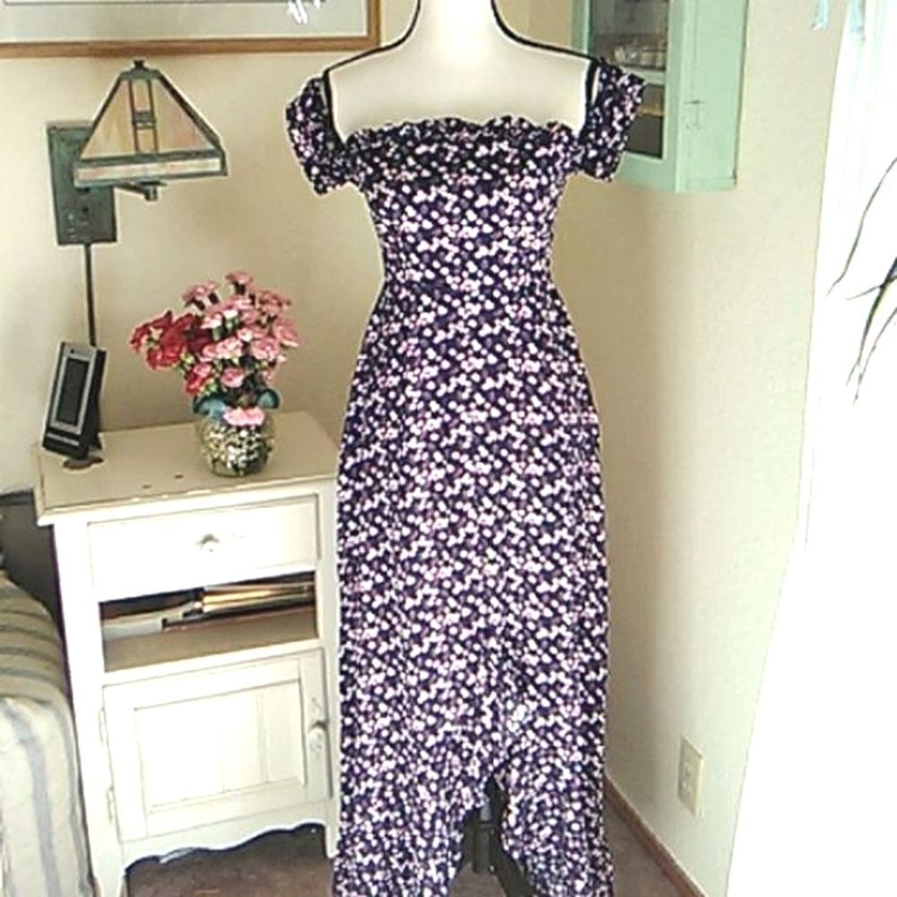 NWT Nasty Gal Dark Floral Dress